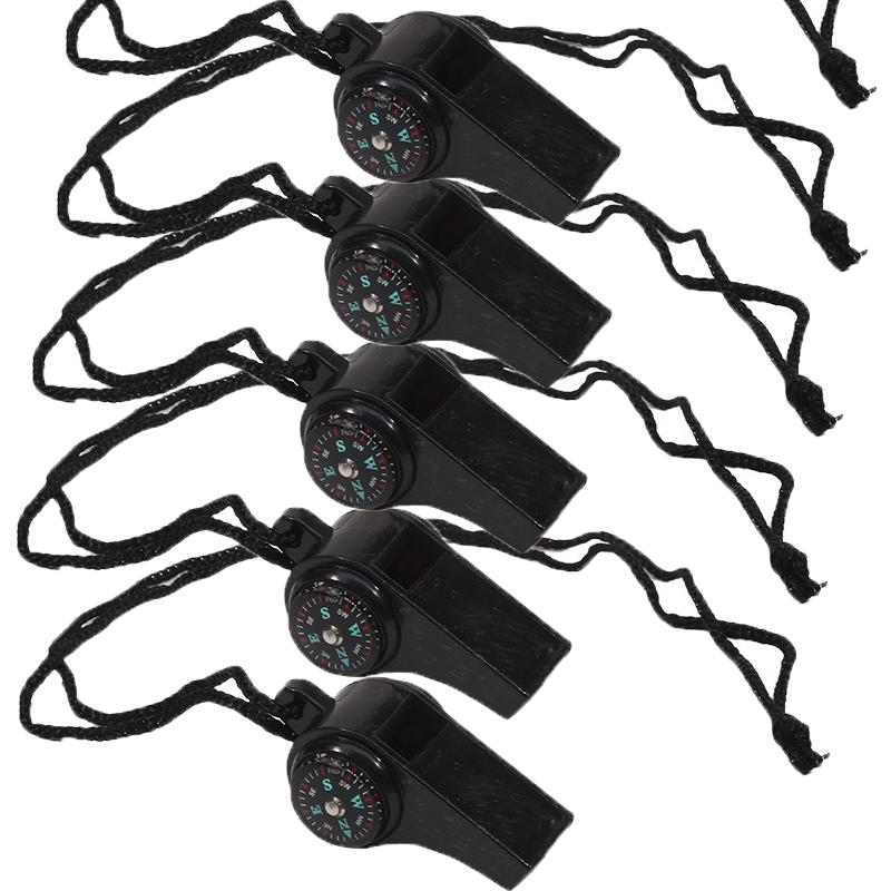 3 in 1 Emergency Survival Whistle Outdoor Multifunctional Whistle with Compass Thermometer Referee Whistle Camping Hiking Tools