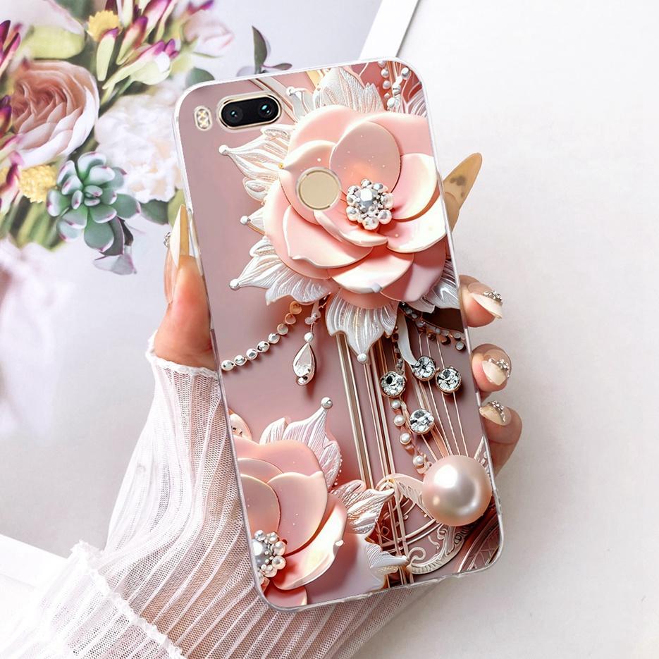 For Xiaomi Mi A1 Case Mi5X Luxury Flowers Butterfly Painted Cover Soft Silicone Phone Case For Xiaomi Mi 5X MiA1 Back Cover Bags