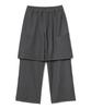 MILLO WOMEN Layered Wide Trousers [Charcoal Gray]