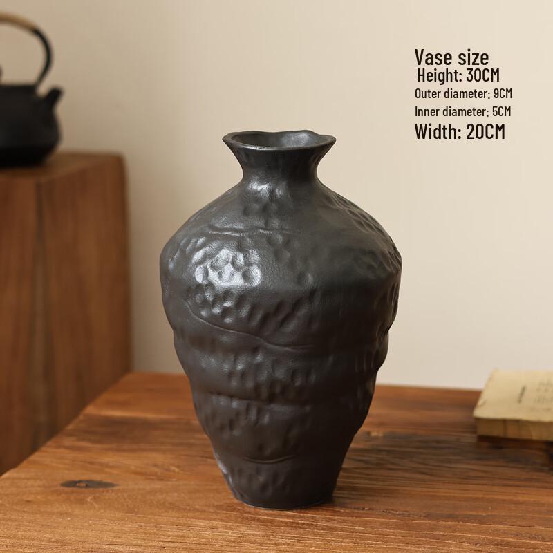 Дзен Капля Черная Керамическая Декоративная Ваза