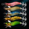7CM/4.6G Luminous Shrimp Bait with Squid Jig Hook Sinker Realistic Bionic Artificial Lure Saltwater Freshwater Bass Walleye Trout Fishing Accessories
