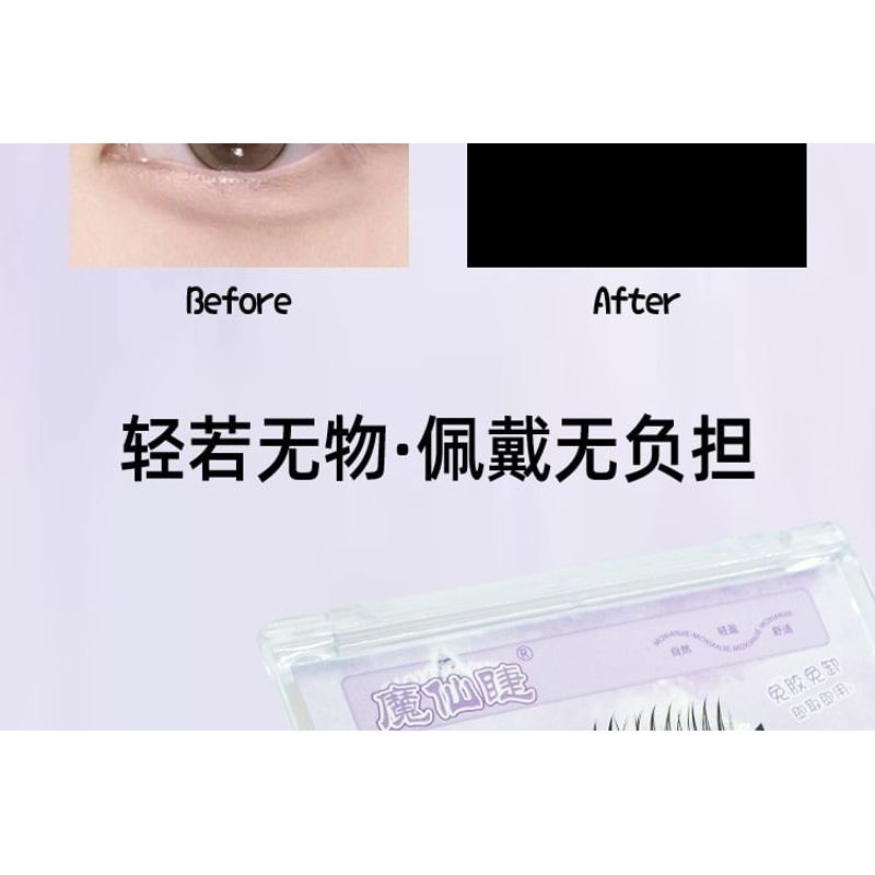 LuxeFlutter - Natural Wispy Cluster Glue-Free False Eyelashes