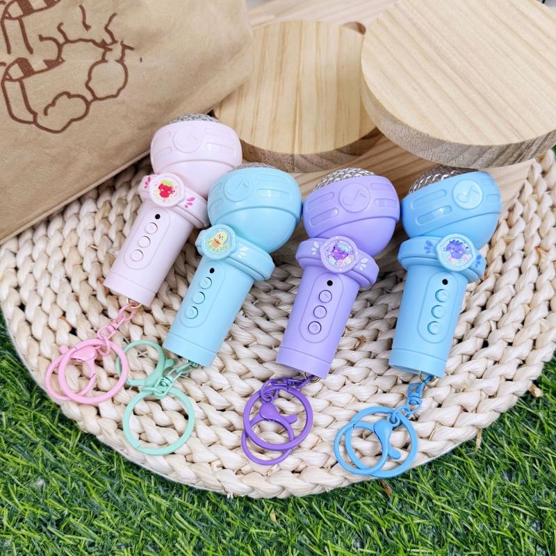 Cartoon Mini Multifunktionales Aufnahme-Mikrofon Schlüsselanhänger Rucksackanhänger Originalität Schultasche Anhänger Kinderspielzeug