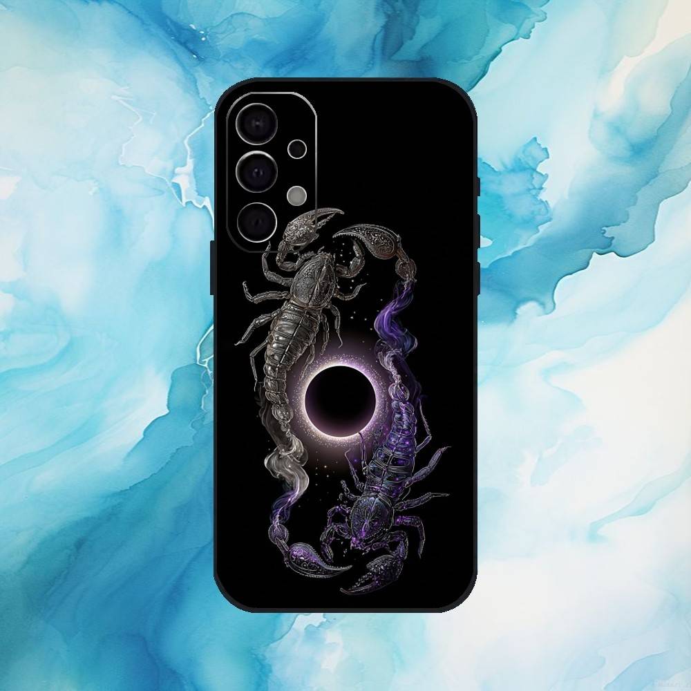 Cool Art Animal Scorpion Phone Case For Samsung S 25,24,23,22,30,21,10,9,Ultra,Plus,Lite,FE,4,5 G Soft Black Case