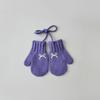 Solid Color Knit Gloves Autumn Winter Hanging Neck Gloves New Children Mittens  for Children