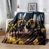 Cute Bee HoneyBee Insect Cartoon 3D Blanket,Soft Throw Blanket for Home Bedroom Bed Sofa Picnic Travel Office Cover Blanket Kids