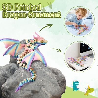 3D tištěný drak kloubový pohyblivý a odnímatelný hračka kreativní ozdoba festival narozeninový dárek