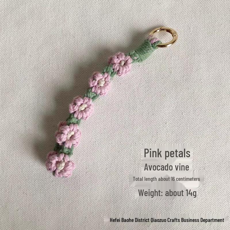 Colorful Daisy Wrist Strap Keychain & Bag Charm Accessory