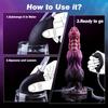 Alien Monster Knots Dildo 9.44" Fantasy Animal Dick Design,Liquid Silicone,Suction Cup,G & P Spot Stimulation,Non-Electric Adult Sex Toy for Women