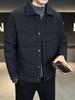 Men's Lightweight Down Shirt-Style Jacket - Autumn/Winter Lapel Outerwear