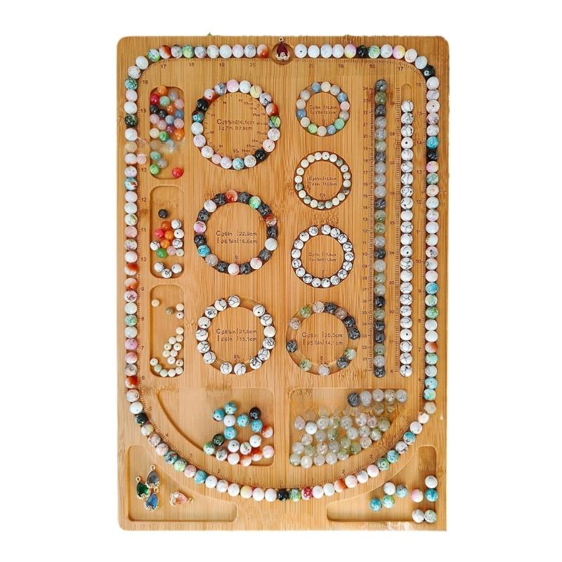 

Деревянная доска для бисера, тарелка для дизайна ювелирных изделий, лоток для рукоделия, аксессуар для изготовления ювелирных изделий, деревянная текстура для ожерелий и браслетов 1