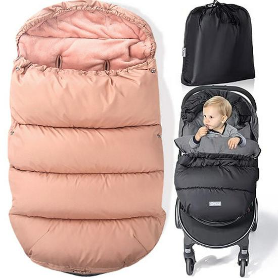 Warm Waterproof Baby Sleeping Bag for Stroller - Winter Footmuff, Thickened, Kick-Proof, Windproof, Cold-Resistant for Outdoor Use