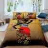 African Woman Bedding Set Vintage Africa Country Comforter Cover for Kids Boys Girls Teens Boho Style Exotic Nation Microfiber