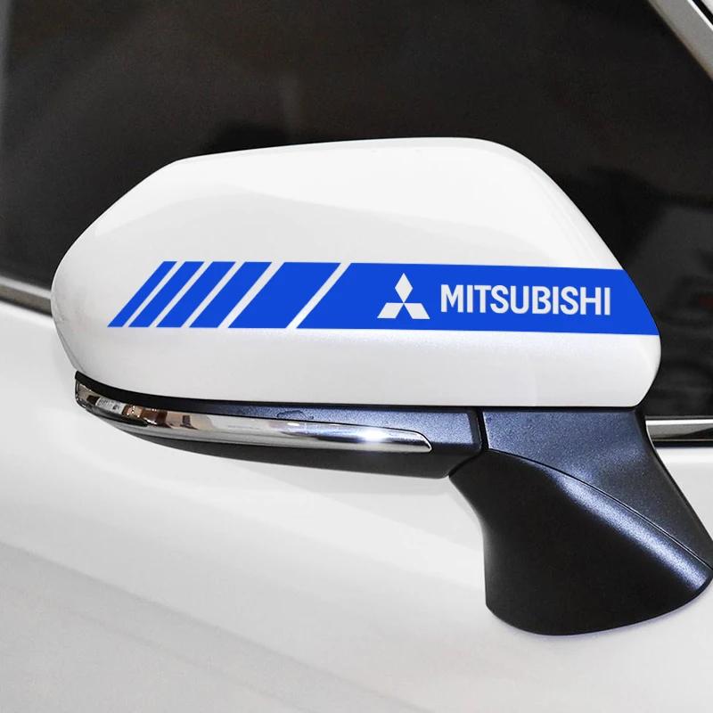 Car Rearview Mirror Side Decal Stripe Sticker Vehicle Body Accessories For Mitsubishi Lancer Asx Outlander Pajero Galant