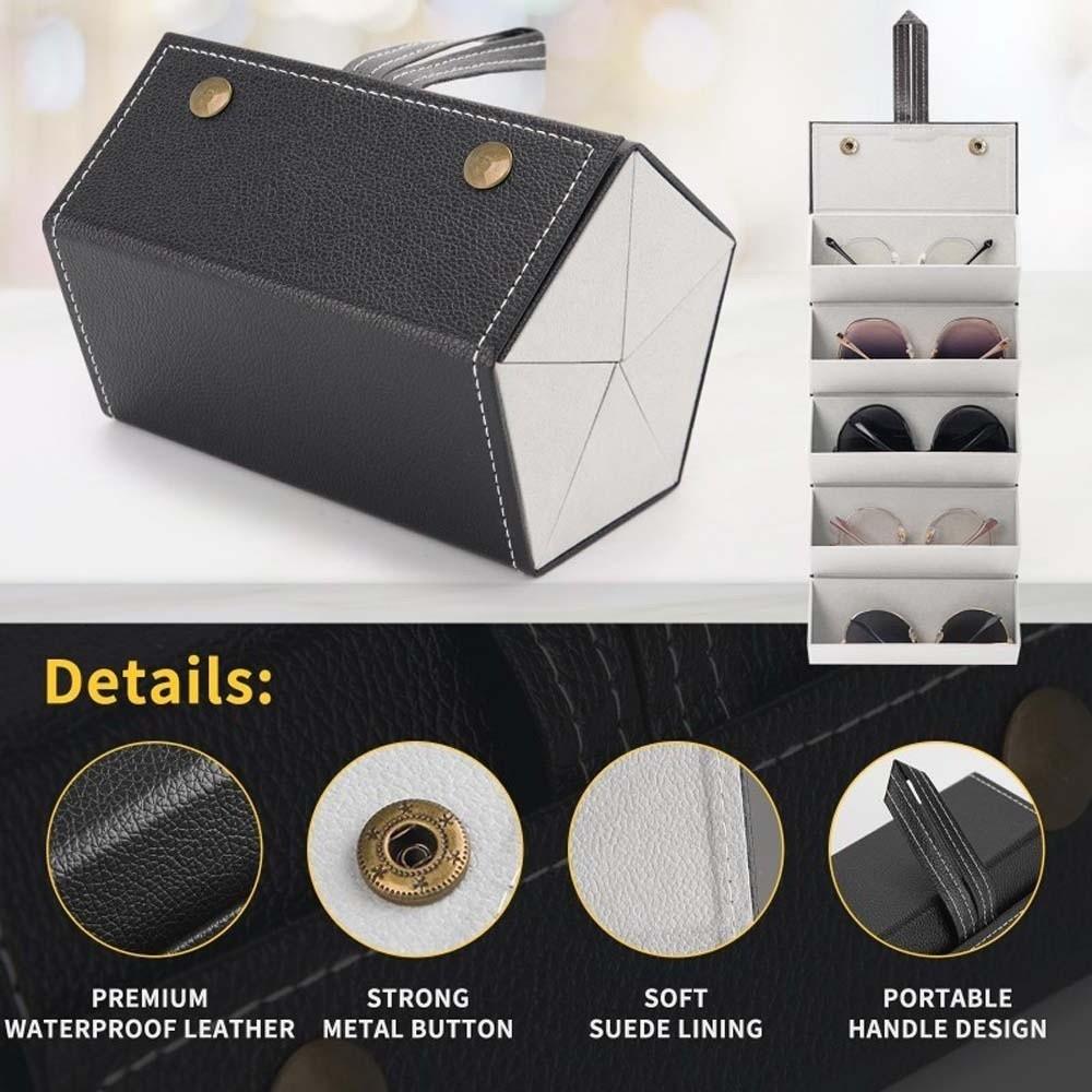 Portable Folding Glasses Storage Box Large Capacity Eyewears Protective Case  Men