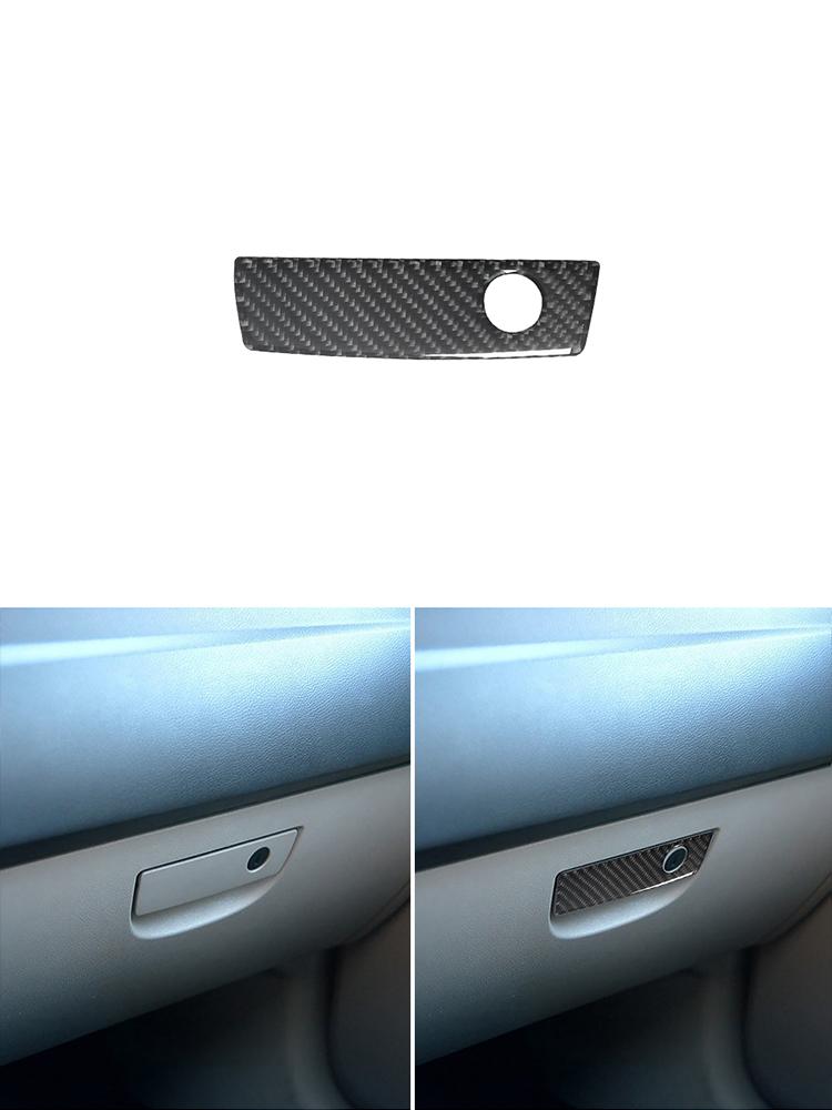 Kohlefaser Auto Handschuhfach Griff Dekoration Rahmen Abdeckung Aufkleber für Chrysler 300 2005-2007 Ohne Navigation Innenzubehör