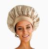 Shower Wide Brim Elastic Satin Hair Care Cap - Women's Sleep, Salon, and Shower Use