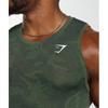 Gymshark Geo Seamless Tank Core Olive Black A6a3k Ebh6.