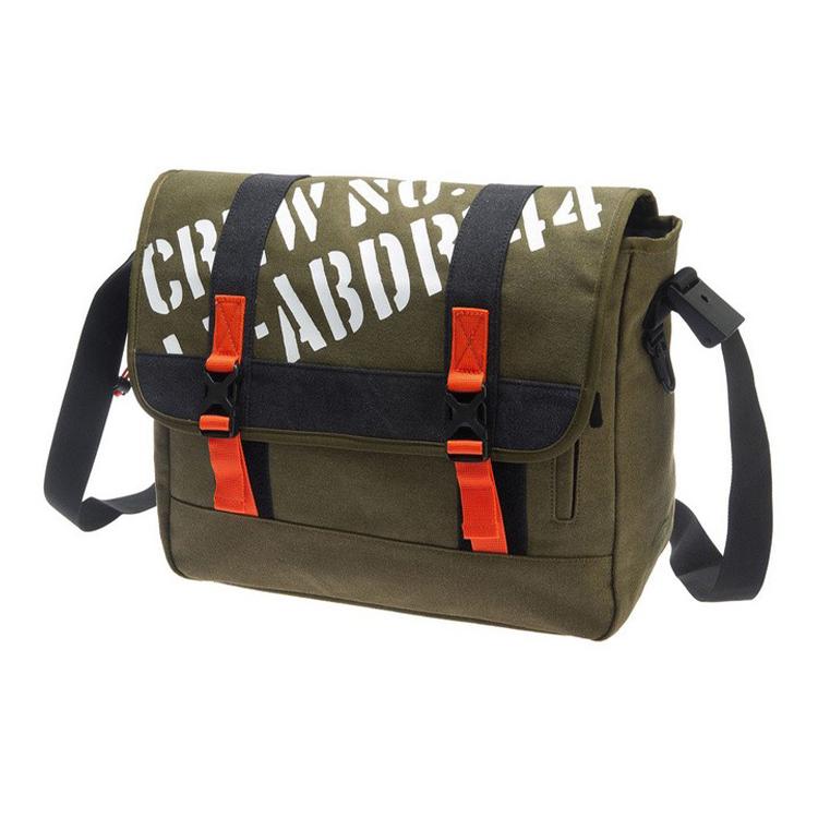 New LiNing Wave Fabric Crossbody Bag Shoulder Bag Unisex Army Green ABDR144-1