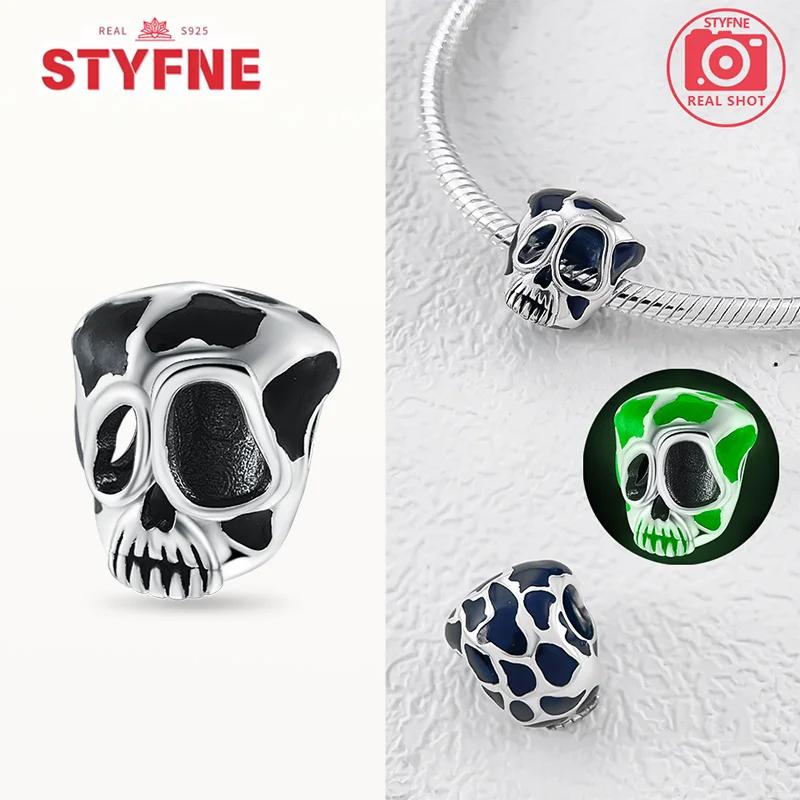 Copperluminous Pumpkin Skull Beads Charm Diy Halloween Series Suitable For Original Bracelet For Women Jewelry