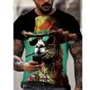 Men's T-shirt Skull Head 3D Digital Print Men's Novelty Short Sleeve Crew Neck Tees Summer Halloween Party Outdoor Fitness Tops