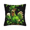 Pillow Cover Funny Leprechaun Playing Soccer St Patrick Day Novelty Pillow Case For Living Room Chair Pillowcases