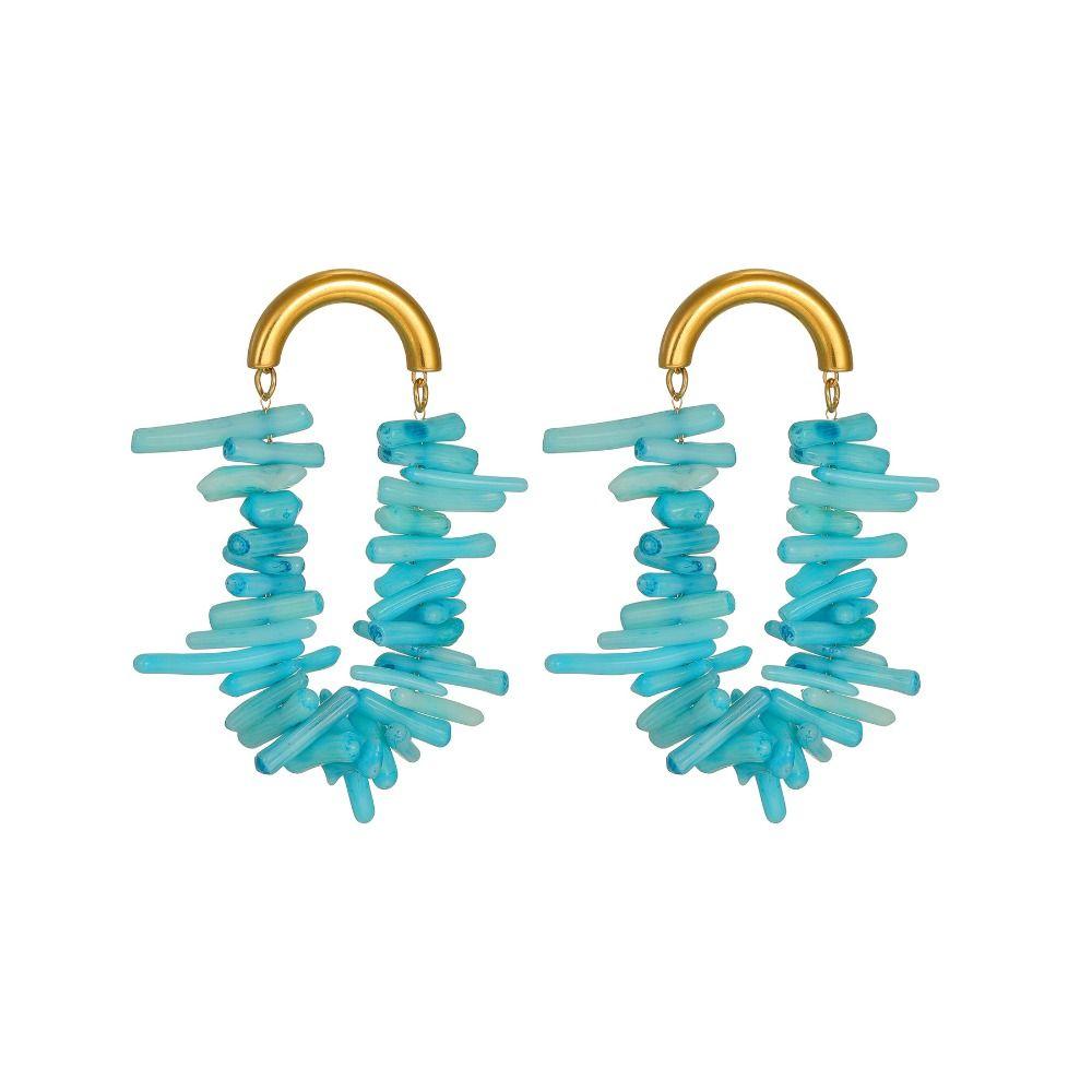 Fashion Trend Color Irregular Tassel Earrings Bohemian Wind Ear Stud Elegant Stud Earring  Women