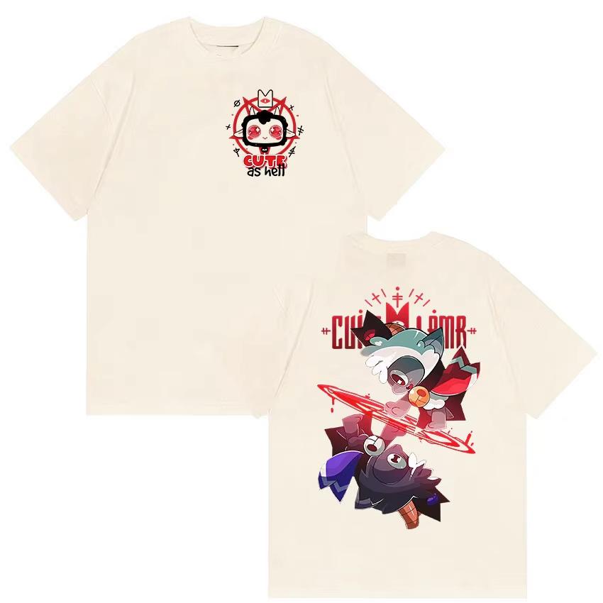 2026 Game Cult of The Lamb Graphic T Shirt Unisex Womens Vintage Harajuku Clothing Tshirts Casual Pure Cotton Vintage Tshirt