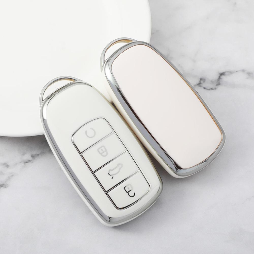 Silver Edge Car Key Cover Case for Chery Tiggo 8plus 8pro 7plus Kunpeng Edition Arrizo 5 Protective Shell