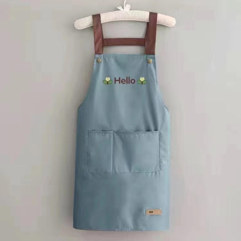 Kitchen Thicken Canvas Apron For Woman Men Waterproof Stain-Resistant With Pockets Cooking Apron Woodworking Painting Work Apron