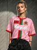 2026 Morocco Football T Shirt For Women Red Letter Print Short Sleeve Tee Team Fans Uniform Casual Sports Football Jersey Tops