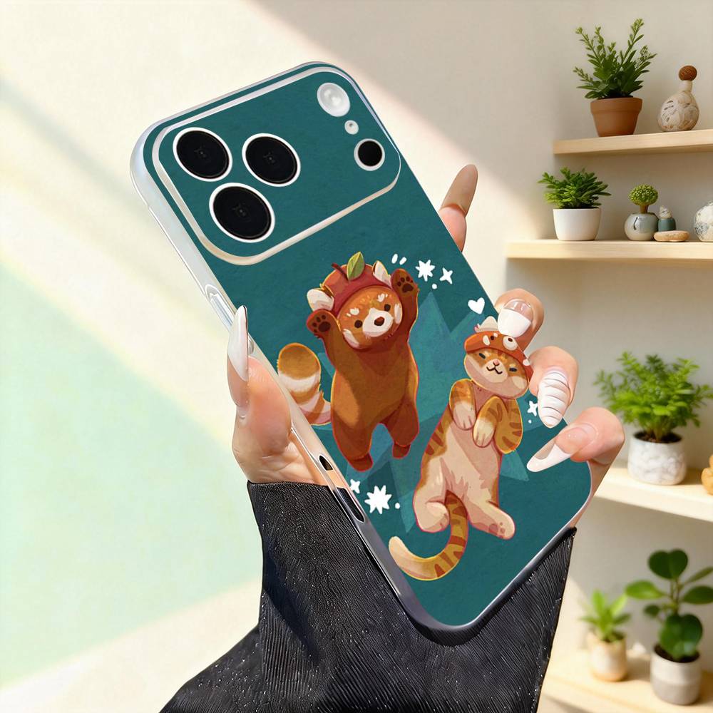 Cute Western Red Panda Funny Phone Case For iPhone 17,16,15,14,13,12,11,Pro,Max,Plus,Mini,SE4,E Magnetic For Magsafe Wireless