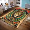 Regal Lion with Eagle and Roses Non-slip rug suitable for living room and bedroom sofas