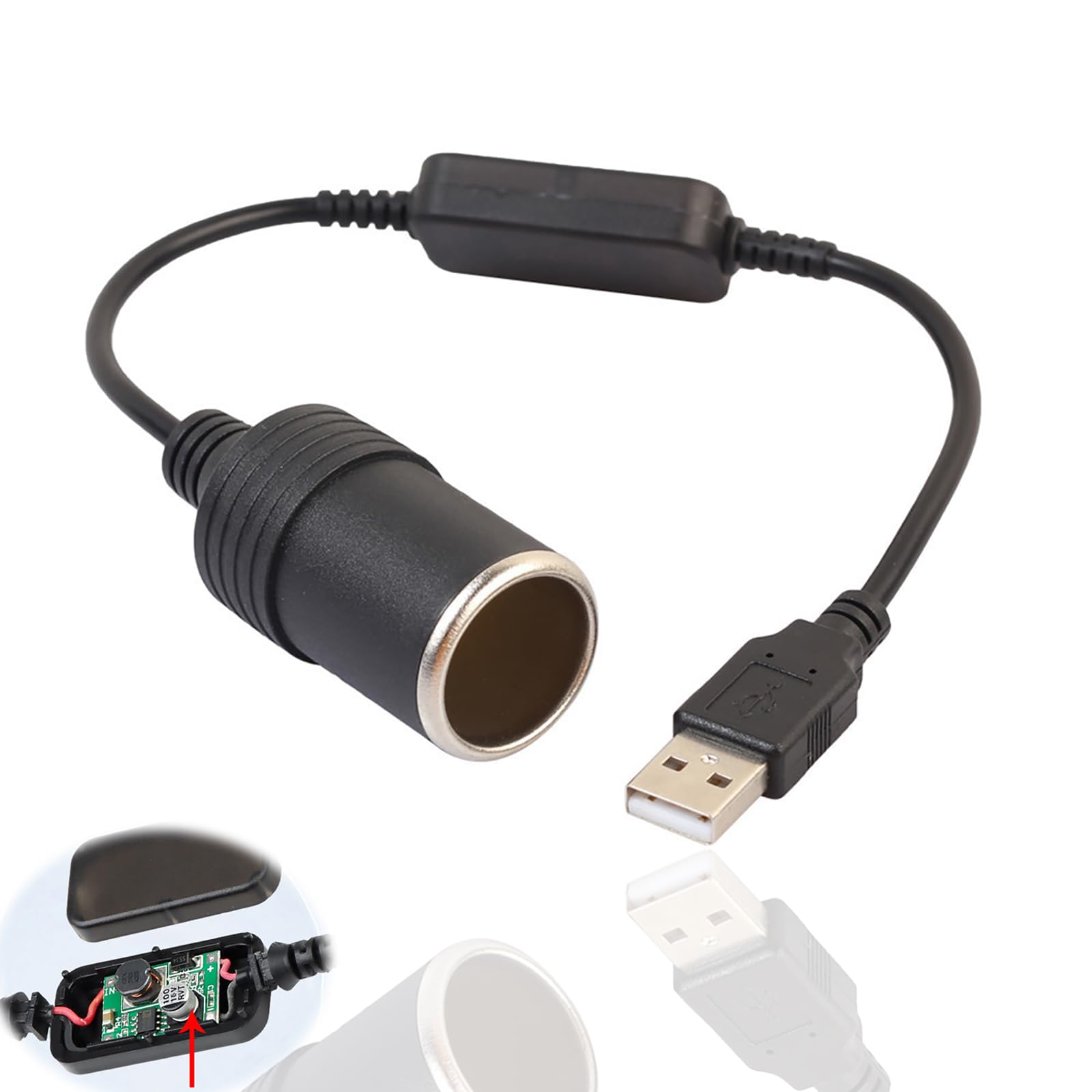 

Автомобильный прикуриватель ALLVD, USB-порт, 12 В, шнур-адаптер с разъемом типа «мама» для автомобилей,