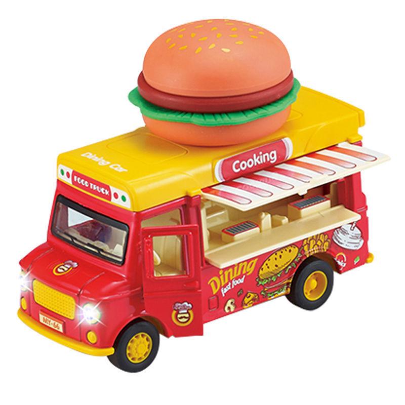 Douyin Hot Q Version Pretend Play Toy Mingyuan Hamburger & Ice Cream Car