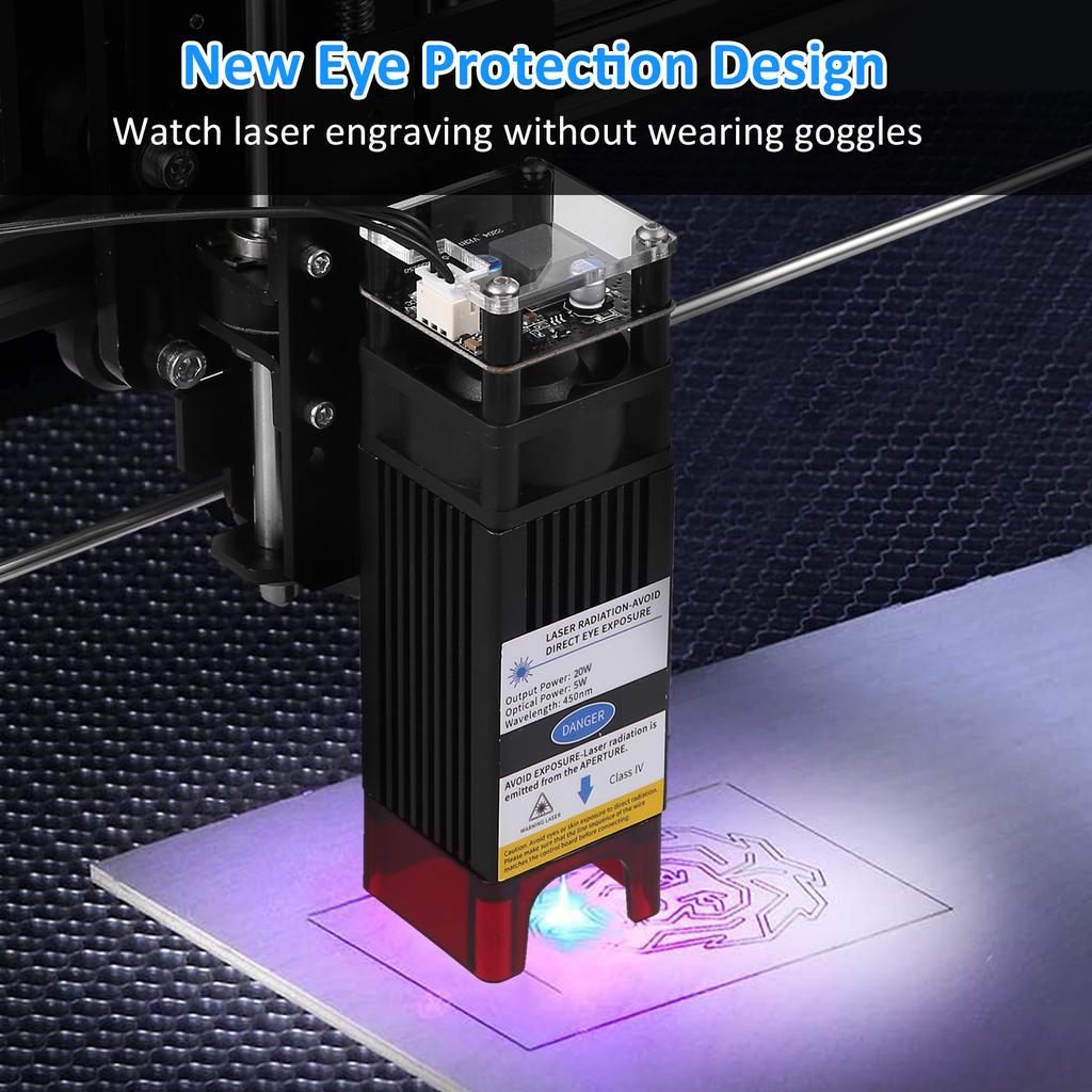 20W     Engraver Cutter 4240 CNC   Engraving    420x400mm Large Working Area 5000mW Optical Power Fixed   Compressed Spot High Preci