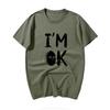 One Punch Unisex Graphic Tshirt Unisex Pure Cotton Fashion Tops Tees Harajuku Streetwear Funny IM Ok Printed Tshirt