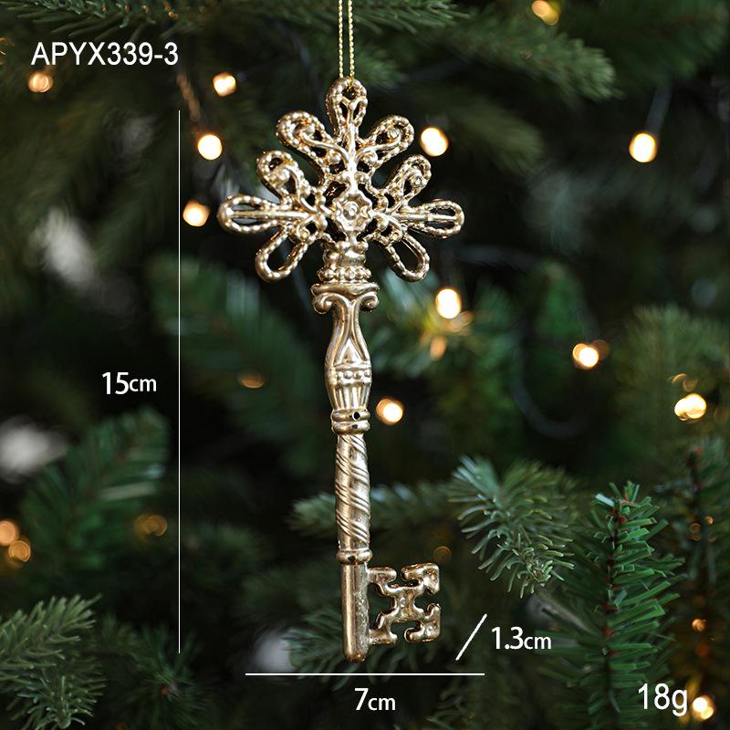 Cross-border Electroplated Christmas Tree Ornaments: Golden Snowflake & Reindeer Pendants
