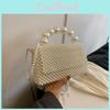 Lady Woven Shoulder Bag With Magnetic Closure For Elegant Daywear