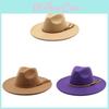 Sombrero Fedora Vintage de Fieltro de Lana con Ala Ancha para Viajes al Aire Libre y Uso Casual