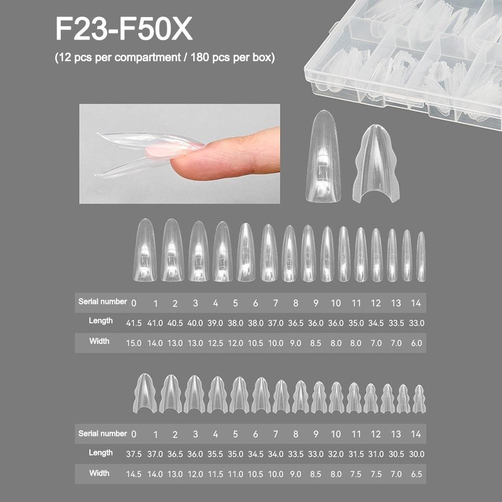 Ultradünne doppelseitige künstliche Nägel Sargform Nagelspitzen für den professionellen Gebrauch in Nagelstudios