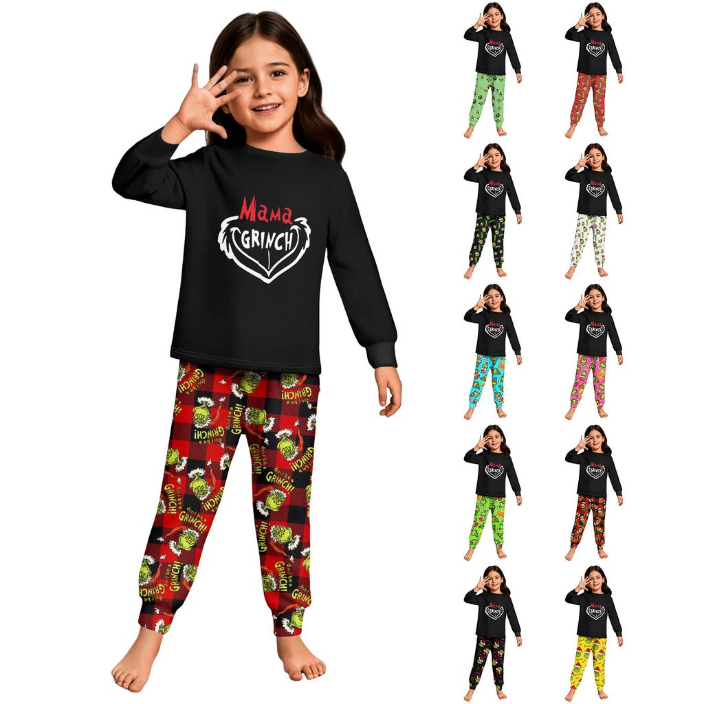 Children's  Boys And Girls Thin Two-piece  Long-sleeved Pants Two-piece
