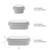 Miyoshi Seisakusho GEL-COOL Lunch Box with Integrated Ice Pack, Dome S, Oyster Gray, 0101-0161