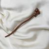 Vintage Gold Seide Sandelholz Haarnadel mit Glockenanhänger - Klassischer chinesischer Stil