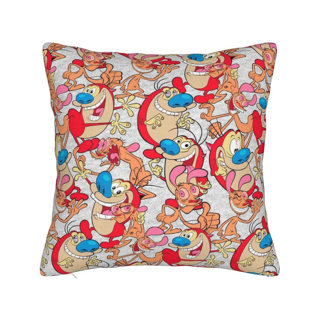 R-Ren & S-Stimpy Show Pillowcases Morden Pillow Case For Living Room Sofa Design Pillow Cover