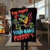1PC Fnaf Celebration Custom Name Patterned Flannel Blanket Suitable For All Seasons For Home Decor Warmth And Comfort Gifts Holiday Present