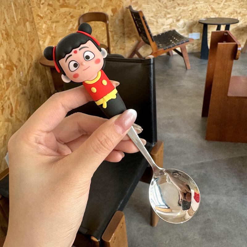 ZISIZ Children s Nezha Silicone Spoons (2-Pack)