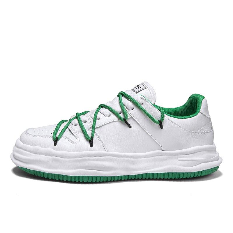 Pantofi de modă Pantofi ocazional Talpă groasă Pantofi din piele de bord cu șireturi Bărbați Pantofi sport Personalitate Student Plimbări în aer liber Tenis