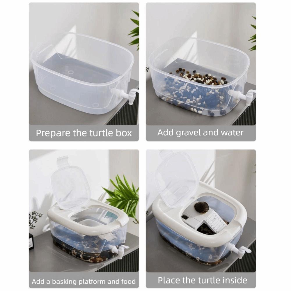 With Drain Valve Turtle Tank Large Space Ecological Fish Tank  for Turtles Snake Lizard