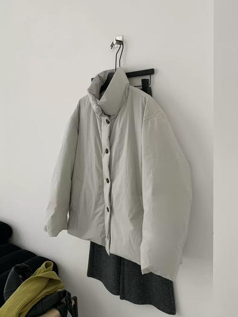 Yuyan, simple basic versatile stand-up collar warm short white duck down jacket women's new autumn and winter coat